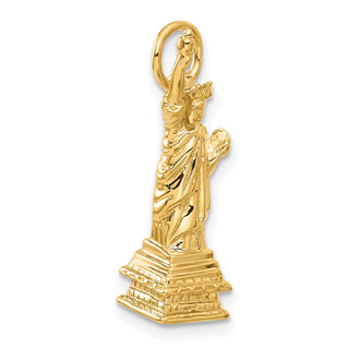 14k Yellow Gold 3D Statue Of Liberty Charm