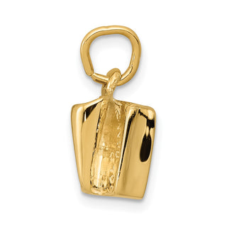 14k Yellow Gold 3D Sardine Can Charm
