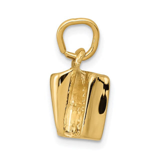 14k Yellow Gold 3D Sardine Can Charm