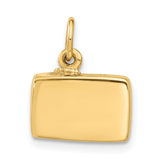 14k Yellow Gold 3D Sardine Can Charm
