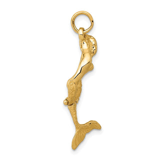 14k Yellow Gold Mermaid Charm