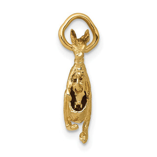 14k Yellow Gold Kangaroo w/Joey Charm