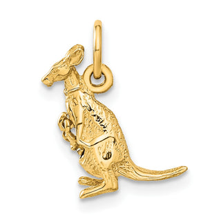 14k Yellow Gold Kangaroo w/Joey Charm
