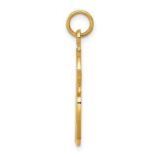 14k Yellow Gold Enameled Artist Palette Charm A0329
