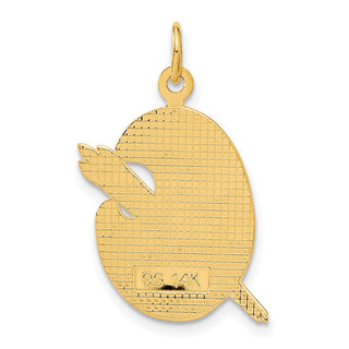 14k Yellow Gold Enameled Artist Palette Charm A0329