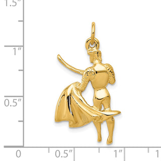 14k Yellow Gold Matador Charm