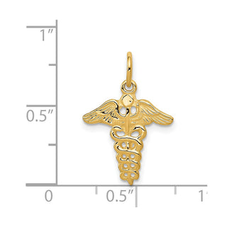14k Yellow Gold Caduceus Charm A0391