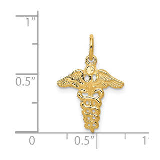 14k Yellow Gold Caduceus Charm A0391