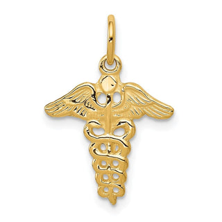 14k Yellow Gold Caduceus Charm A0391