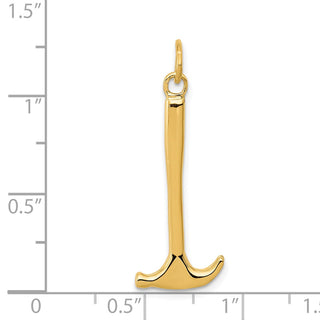 14k Yellow Gold 3D Hammer Charm A0392