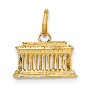 14k Yellow Gold Lincoln Memorial Charm