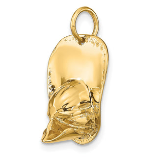 14k Yellow Gold 3-D Large Firemans Hat Charm