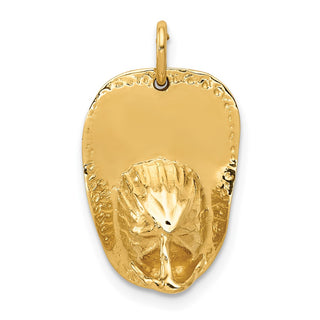 14k Yellow Gold 3-D Large Firemans Hat Charm