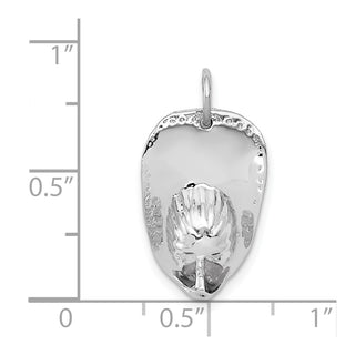 14k White Gold 3-D Large Firemans Hat Charm