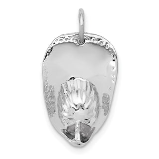 14k White Gold 3-D Large Firemans Hat Charm