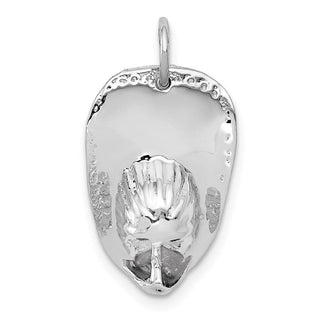 14k White Gold 3-D Large Firemans Hat Charm