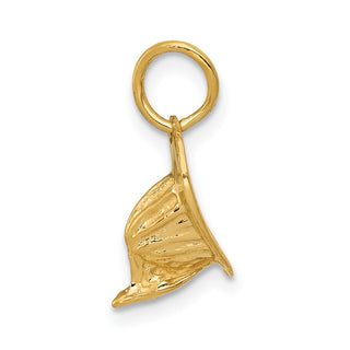 14k Yellow Gold Firemans Hat Charm