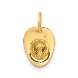 14k Yellow Gold Firemans Hat Charm