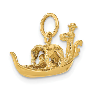 14k Yellow Gold 3D Gondola Charm