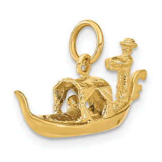 14k Yellow Gold 3D Gondola Charm