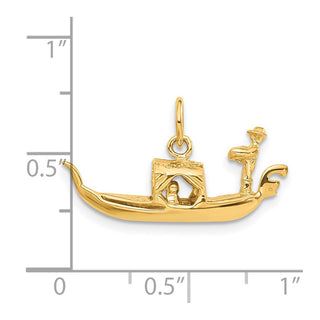14k Yellow Gold 3D Gondola Charm