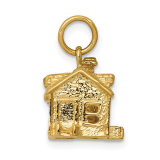 14k Yellow Gold 3-D House Charm