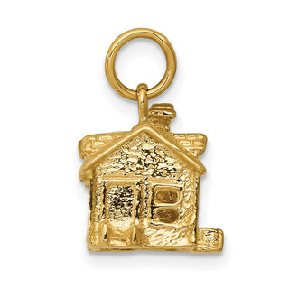 14k Yellow Gold 3-D House Charm
