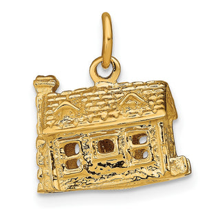 14k Yellow Gold 3-D House Charm