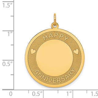 14k Yellow Gold Happy Anniversary Charm A0552