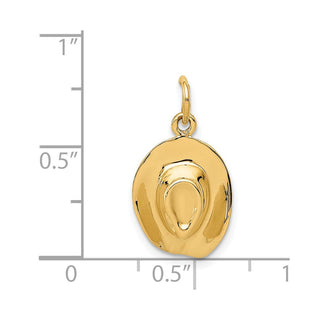 14k Yellow Gold Hat Charm