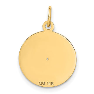 14k Yellow Gold Record Album Charm