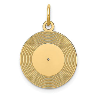 14k Yellow Gold Record Album Charm