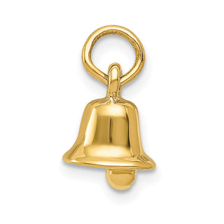 14k Yellow Gold 3D Wedding Bell Charm A0565