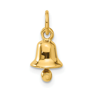 14k Yellow Gold 3D Wedding Bell Charm A0565