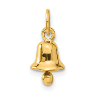 14k Yellow Gold 3D Wedding Bell Charm A0565