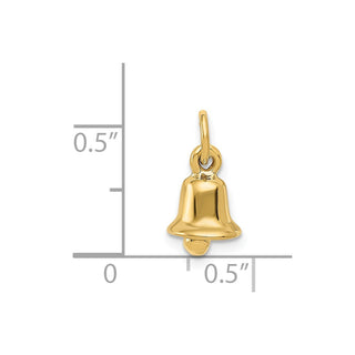 14k Yellow Gold 3D Wedding Bell Charm A0565