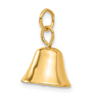 14k Yellow Gold Moveable 3D Wedding Bell Charm A0567