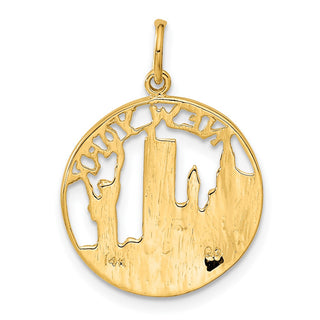 14k Yellow Gold NEW YORK Skyline Charm