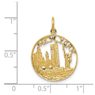 14k Yellow Gold NEW YORK Skyline Charm