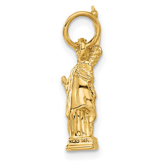 14k Yellow Gold 3D Statue Of Liberty Charm A0685