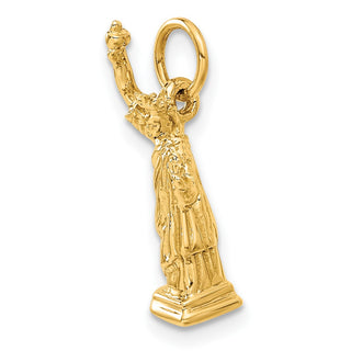 14k Yellow Gold 3D Statue Of Liberty Charm A0685