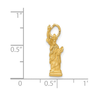 14k Yellow Gold 3D Statue Of Liberty Charm A0685