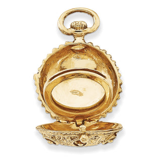 14K Yellow Gold Fancy Domed Locket Pendant
