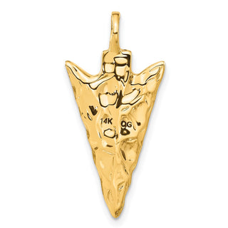 14k Yellow Gold Arrow Head Charm