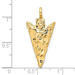 14k Yellow Gold Arrow Head Charm