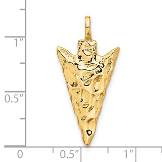 14k Yellow Gold Arrow Head Charm