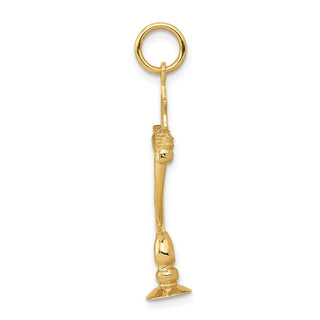 14k Yellow Gold 3D Menorah Charm