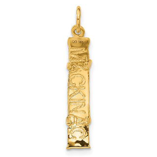 14k Yellow Gold 3D Mackinac Bridge Charm