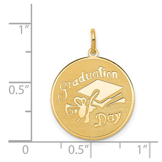 14k Yellow Gold Graduation Day Disc Charm