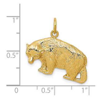 14k Yellow Gold Bear Charm